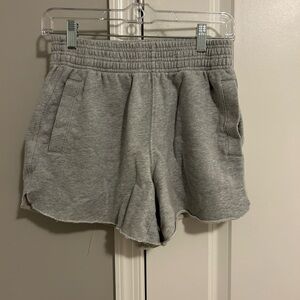 Aerie Gray Athletic Shorts with Elastic Waistband